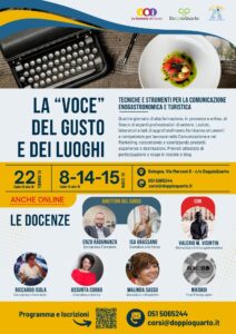 Locandina Corso La Voce del Gusto e dei Luoghi